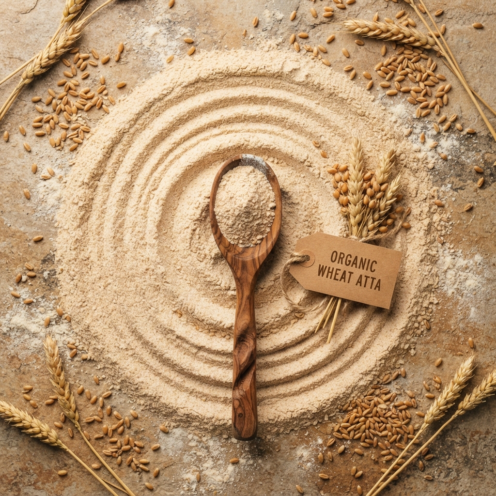 Organic Wheat Atta (Organic Whole Wheat Flour)